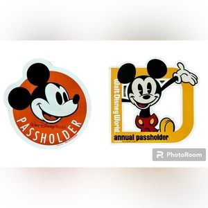 Discontinued Mickey Disney Annual Passholder Magnet, bonus Current version